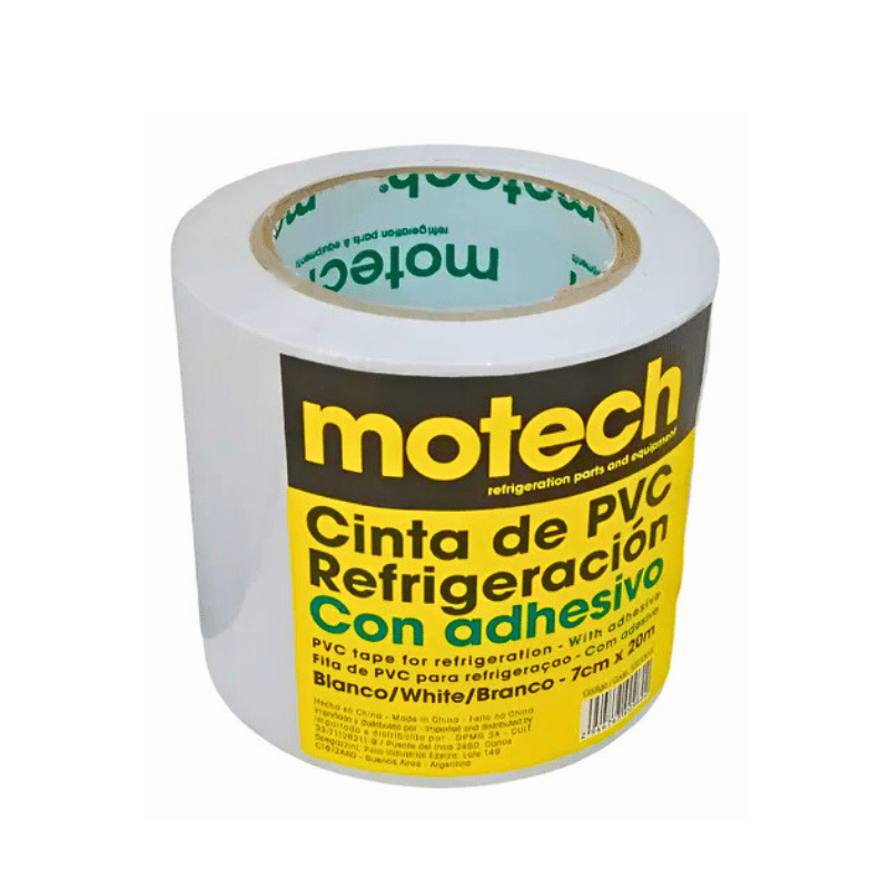 Cinta PVC con adhesivo blanca de 7 cm x 20 m Refrigeración